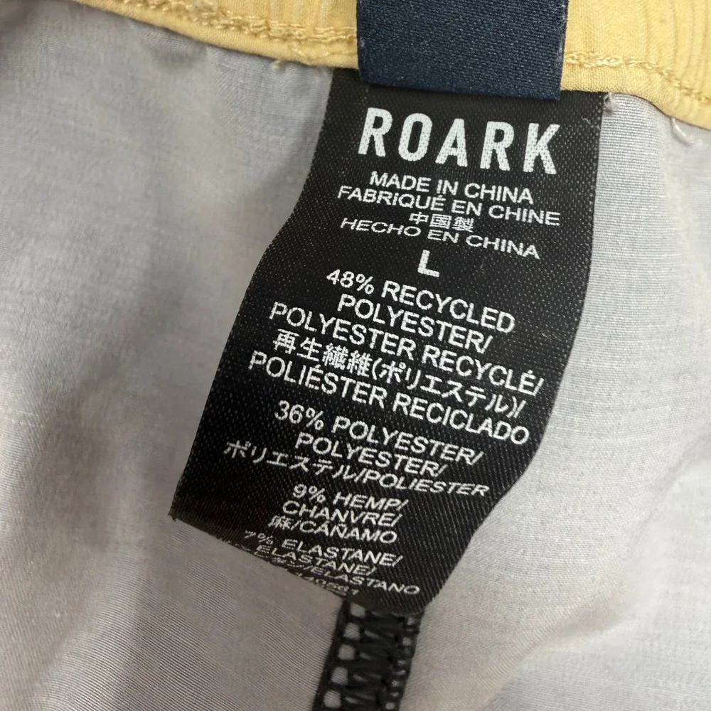 Roark Serrano Snake Dagger Board Shorts Mens Large‎ Charcoal Grey Hemp Stretch